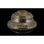 Islamic 16th / 17th Century Lidded Large Copper Food Container,