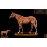 Beswick Hand Painted Champion Horse Figure - Connoisseur Series ' Grundy ' Racehorse of Year 1975,