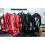 Collection of Oriental Style Kimonos & Shirts, comprising two XL shirts decorated with dragons,