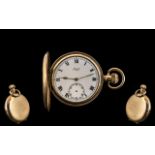 Gold Plated Gentleman's Pocket Watch by Limit, with a white enamel chapter ring.