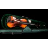 Antoni Violin. John Hornby Skewes Violin, comes in green velvet case with bow, label to interior.