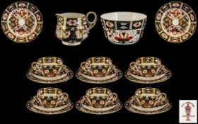 Royal Crown Derby - Early 20th Century Hand Painted ( 20 ) Piece Tea Service.