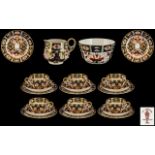 Royal Crown Derby - Early 20th Century Hand Painted ( 20 ) Piece Tea Service.