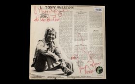 Tony Weston Rare First Edition LP Sleeve Personally Autographed.