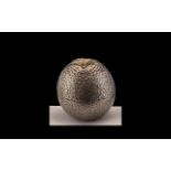 Large Silver Novelty Peach, Fully Hallmarked for Silver. 3 Inches High. Weight 304 grams.