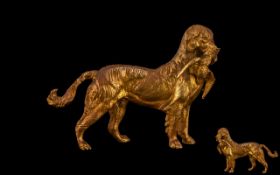 A Modern Reproduction of a Large Cast Dog Figure.