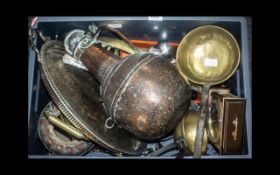 Large Collection of Copper/Brass/Silver Plate.