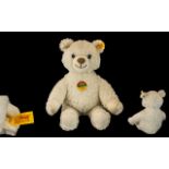 Steiff Cosy Friends Teddy Bear. 14" white Teddy Bear with original Steiff button and labels.