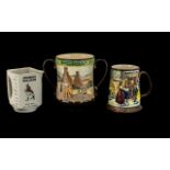 Royal Doulton 'Pottery in the Past' Twin Handled Pot, decorated with images of ladies painting