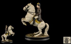 Beswick Hand Painted and Early Figure of a Horse and Rider ' Lipizzaner with Rider ' 2nd Version -