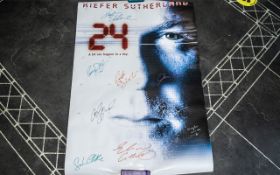 24 Rare First Edition Promo Poster Kiefer Sutherland &amp;