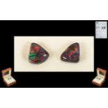 Lightning Ridge Loose Black Opals. A pa