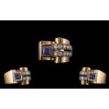 Art Deco - Designed Superb 18ct Gold Sap