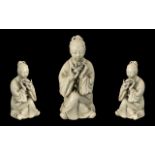 Chinese Blanc - De - Chine Figure of Per