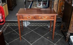 Mahogany Reproduction Side Table, Two Fr