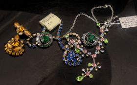 1950s Jewellery, comprising: clip-on ea