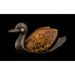 Reproduction Bedside Bronze Lamp In the Shape of a Duck,