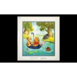 Walt Disney ''Pooh's Hunny Hunt'' Winnie the Pooh Limited Edition Cel . Tigger, Pooh, and Piglet