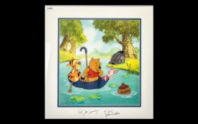 Walt Disney ''Pooh's Hunny Hunt'' Winnie the Pooh Limited Edition Cel . Tigger, Pooh, and Piglet