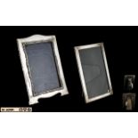 Early 20th Silver Photo Frame, Of Rectangular Form With Fine Engraved Greek Key Design,