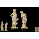 Royal Worcester Early and Fine Pair of Porcelain Classical Figurines, Date Letter 1865,