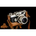 Argus Vintage Camera - Cintagon In Original Brown Leather Case, Made In The USA.