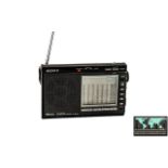 Sony ICF-7600DA Battery Operated Radio, FM-LW-SW-1-12 15 Bands Alarm Battery with Telescopic Aerial,
