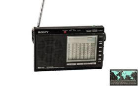 Sony ICF-7600DA Battery Operated Radio, FM-LW-SW-1-12 15 Bands Alarm Battery with Telescopic Aerial,