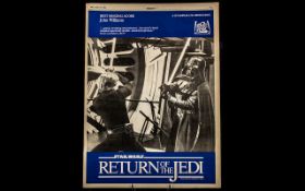 Star Wars Return Of The Jedi Rare Variety 1984 Magazine Advert Signed By George Lucas.