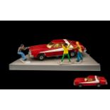 Starsky and Hutch Painted Figures with Corgi Diecast Model Car Gran Ford Torino From the 1970's