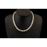 9ct Gold Clasp Pearl Necklace, Wonderful Quality and Design, Pearls are of Good Quality and Colour.