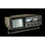 Japanese Crown Portable Radio - Television Receiver WHF-MW-LW 3 Band Radio / AC Dry Cell-Car Batt.