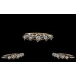 Ladies 18ct White Gold Illusion Set Diamond Ring with Unusual Setting.