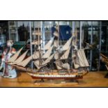 Spanish Clipper Interest Scratch Built Model in wood fully detailed throughout.