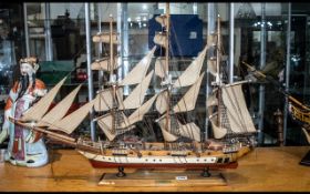 Spanish Clipper Interest Scratch Built Model in wood fully detailed throughout.