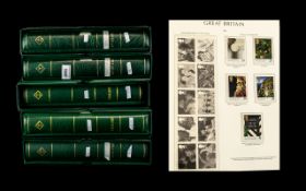 Five Luxury Leuchtern Kabe Stamp Albums Covering All QE2 Reign (1952-Present) These Very High