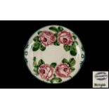 Wemyss T. Goode & Co Twin Handle Shallow Dish of Circular Form ' Cabbage Roses ' Pattern. c.1920's.