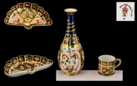 Royal Crown Derby Collection of 3 Small Pieces - Various Shapes / Sizes.