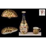 Royal Crown Derby Collection of 3 Small Pieces - Various Shapes / Sizes.