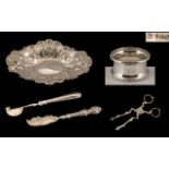 A Good Collection of Small Antique Period Sterling Silver Items and Fully Hallmarked for Silver ( 5