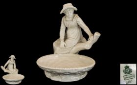 Royal Worcester Excellent Quality Figural Comport In Cream Colour way,