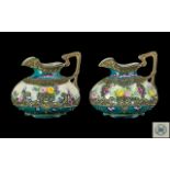 Noritake Very Fine Pair of Hand Painted Ornate Jugs of Excellent Proportions and Exquisite Detail.