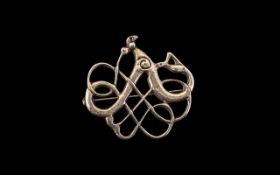 David Andersen Saga Viking Brooch. Lovely Viking Design, Made by David Andersen, Limited Edition