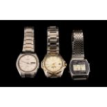 Collection of Gents Vintage Wrist Watches ( 3 ) In Total.