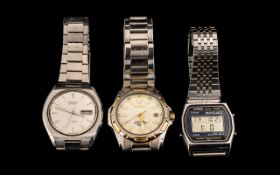 Collection of Gents Vintage Wrist Watches ( 3 ) In Total.