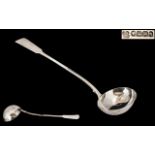 James and Josiah Williams Exeter Silversmiths - Large Sterling Silver Ladle In Excellent Condition