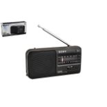 Sony ICF 390 AM/FM Portable Radio 2 Bands Compact Size.