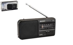 Sony ICF 390 AM/FM Portable Radio 2 Bands Compact Size.