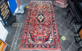 A Genuine Excellent Quality Persian Saruk Carpet/Rug decorated in a unique floral design on red