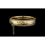 Silver Bangle of Superior Form and Decoration.